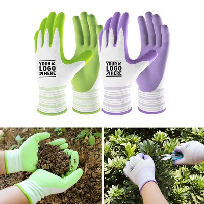 Breathable Rubber Coated Gardening Gloves