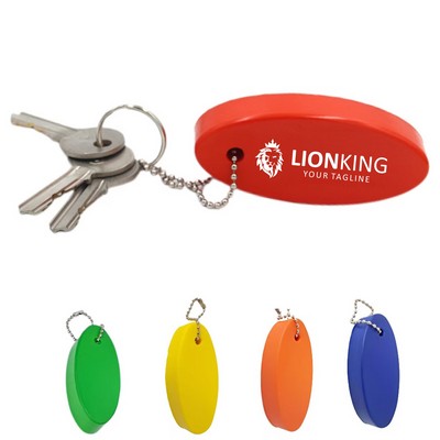 Oval PU Float Keychain