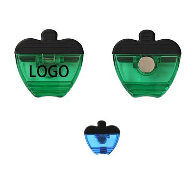 Apple Shaped Plastic Magnet Clip