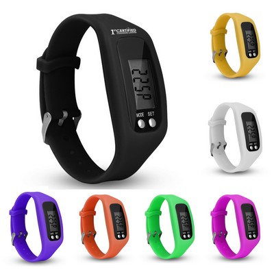 Silicone Pedometer Watch