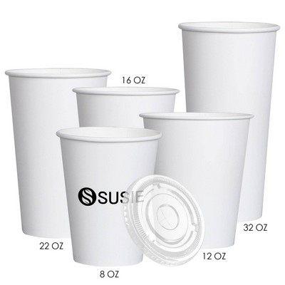 Paper cup with clear plastic lid