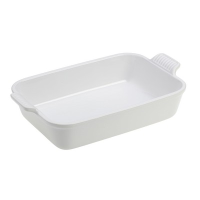 Le Creuset 4Qt Heritage Stoneware Rectangular Dish White