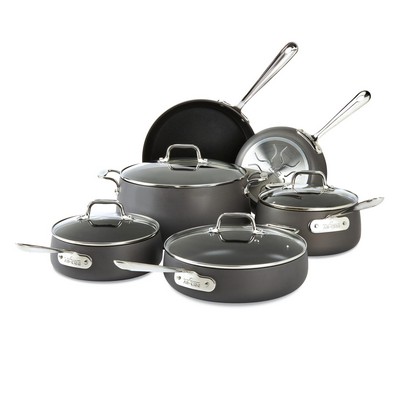 All-Clad Ha1 Non-Stick Hard Anodized 10-Piece Cookware Set