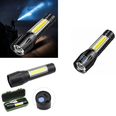 Cob Rechargeable Usb Flashlight