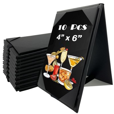 Menu Holder Menu Covers for 4 x 6 inch 2 Views Menus for Restaurant Coffee Bar Hotel