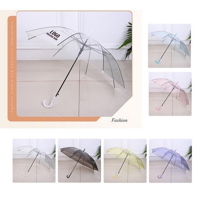 Clear Umbrella Wedding Style Stick Umbrellas Large Canopy Windproof Bulk Auto Open Umbrella