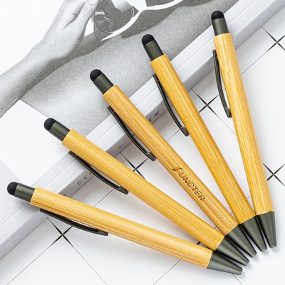 Bamboo Pens with Touch Stylus Tip