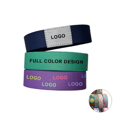 0.59" Elastic Event Wristband With Woven Label