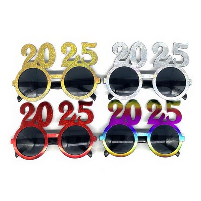 2025 New Year Round Shaped Party Glasses