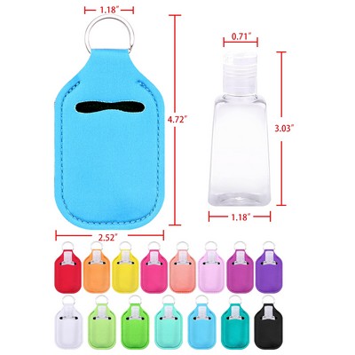 Hand Sanitizer Keychain Holders Empty Travel Bottles Set