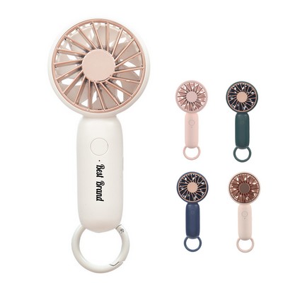 Long-Lasting Outdoor Portable Fan With Carabiner Clip