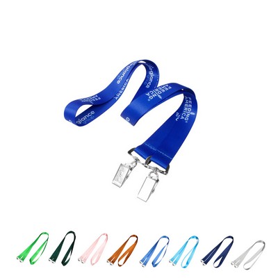 Dye Sublimation Lanyards With Double Bulldog Clips