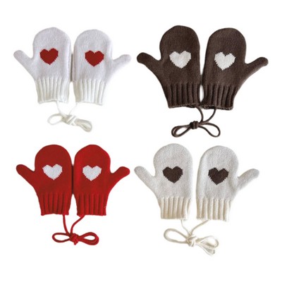 Cozy Child Mittens Warm Kids Knit Gloves