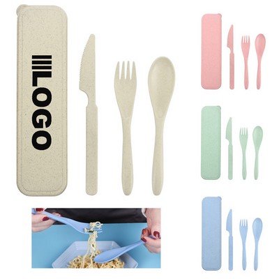 Wheat Straw Cutlery with Storage Case