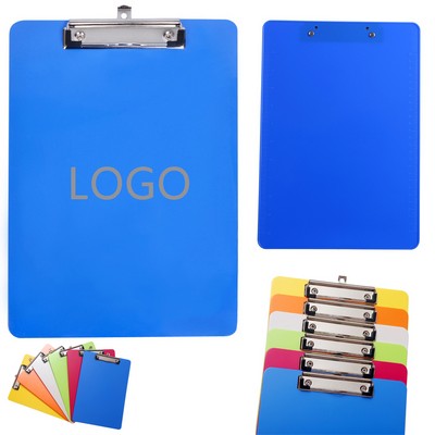 Custom A4 Size Plastic Hanging Clipboard w/Metal Clip