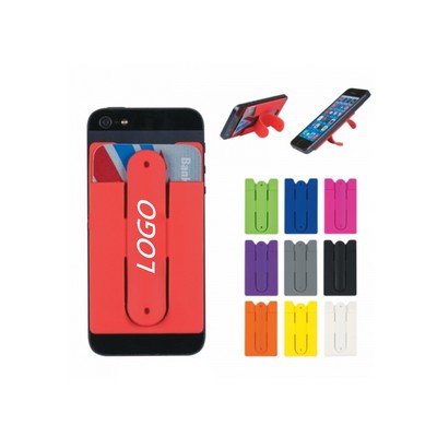 Silicone Phone Wallet with Kickstand