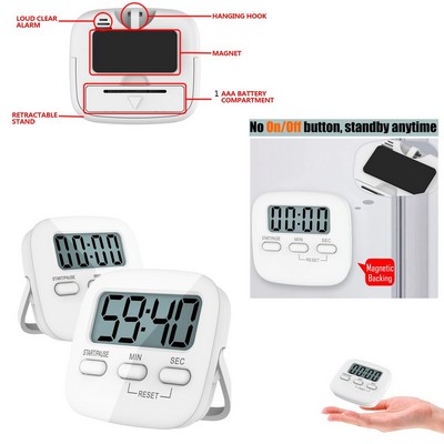 99-Minute Count Down and Count Up Digital Timer with Alarm