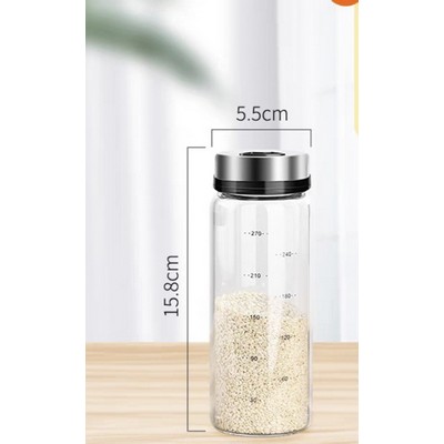 300ML Stainless Steel Seasoning Bottle With Measurements