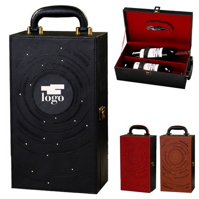 Rhinestone Studded PU Leather Wine Box