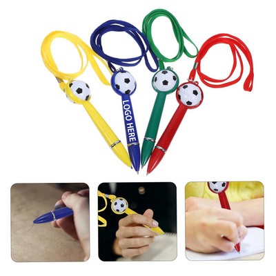 Creative Football Stress-Relief Lanyard Ballpoint Pen