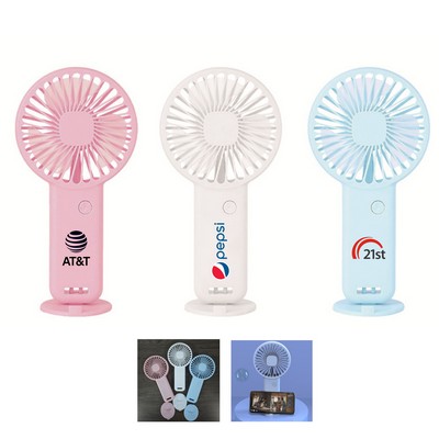 Mini Handheld Fan with Phone Stand