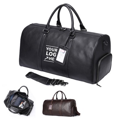 Genuine Leather Travel Duffel Bag