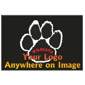 Paw Print Rectangle Metal Photo Magnet (2"x3")