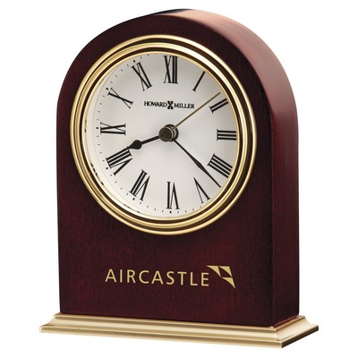 Howard Miller Craven Satin Rosewood Arch Clock w/ Metal Base