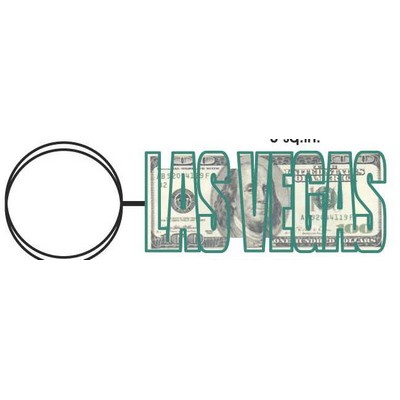 Las Vegas Block Letter Key Chain w/Clear Mirrored Back (4 Square Inch)