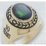 Stock Series Men's Collegiate Ring with Plain Smooth Shank