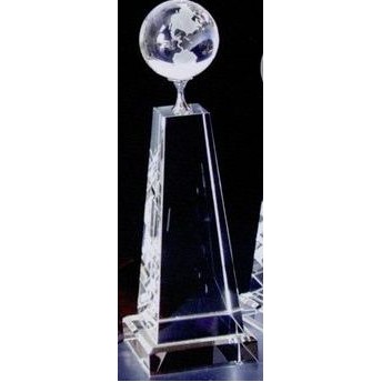 Crystal Globe Tower Award (10½"x3 3/8")