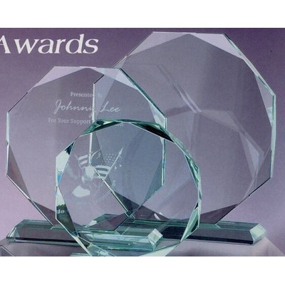 Premium Jade Glass Octagon Award (Small)