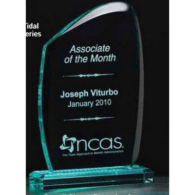 Tidal Series Jade Green Polished Acrylic Award (4 1/4"x7 1/4")