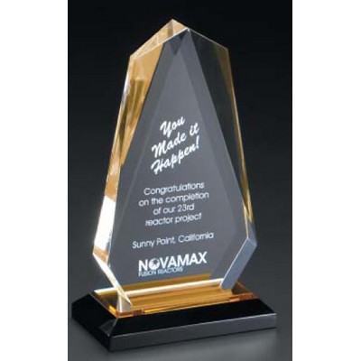 Gold Arrowhead Award w/ Reflective Base (4 1/2"x7 3/4")