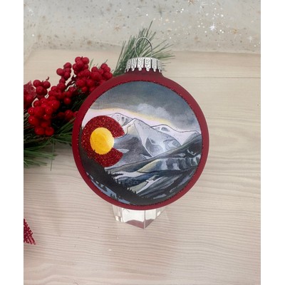 2 5/8" Glass Ornament with Pad Print