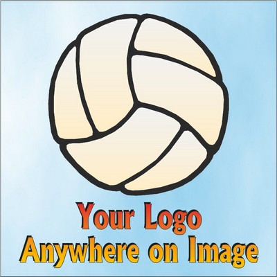 Volleyball Metal Photo Magnet w/ Magnetic Back (2.5" Square)