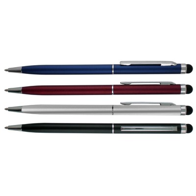 Lincoln Stylus Metal Pen- Silver Trim