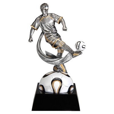 7" Male Soccer Motion Xtreme Resin Trophy