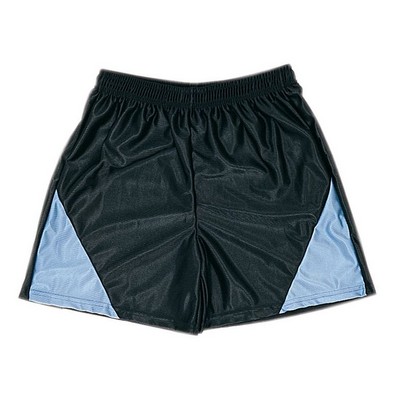 Adult Athletic Cool Mesh Cloth Short w/9" Inseam & Contrast Front Side Panel