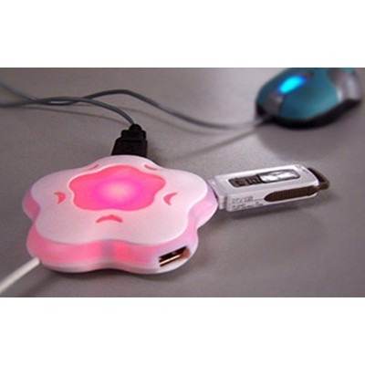 Flower 4 Port Hub/ 2.0 Hi-Speed USB