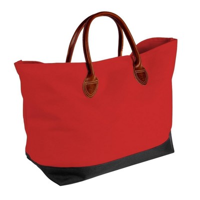 Canvas Leather Handle Tote (24"x13"x8")