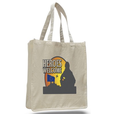 Heavy Canvas JUMBO Tote--Natural-- (Printed)