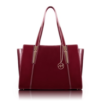 ALDORA | Red Leather Tablet Tote | McKleinUSA