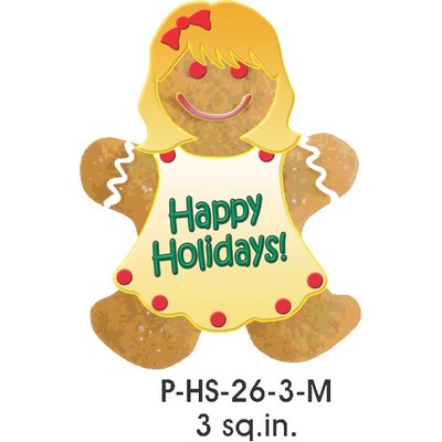 Gingerbread Girl Promotional Magnet (3 Square Inch)