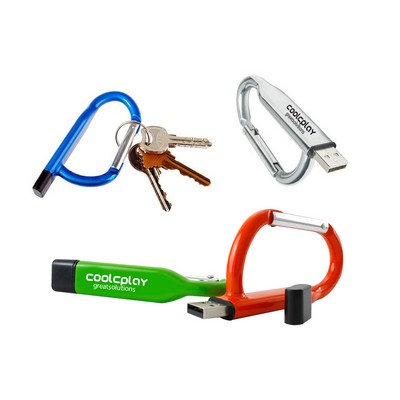 1GB Keychain Carabiner USB Flash Drive