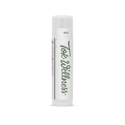 Lemon Verbena Natural Lip Balm In White Tube