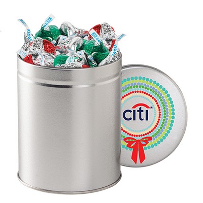 Round Tin (Quart) - Hershey's® Holiday Kisses®