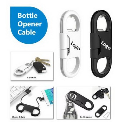 3-In-1 Bottle Opener Cable Keychain