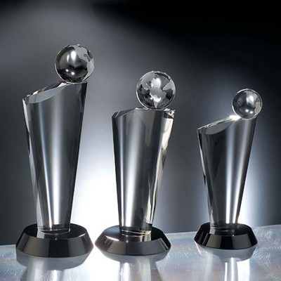 9" Equator Crystal Globe Award