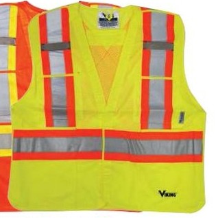 Viking® 5 Point Tear Away Mesh Polyester Safety Vest